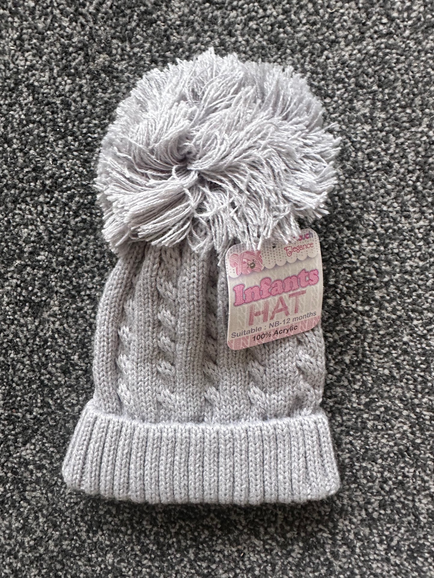 Grey knitted hat