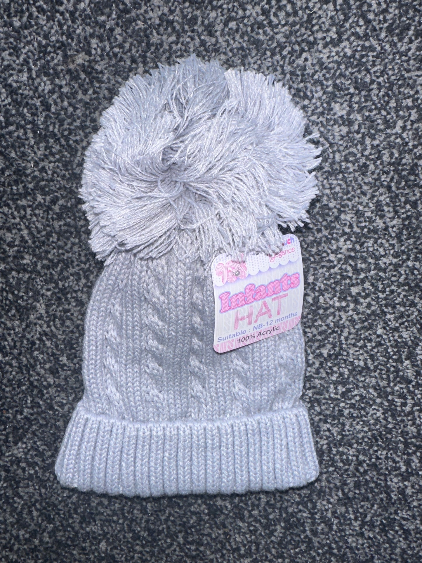 Grey knitted hat